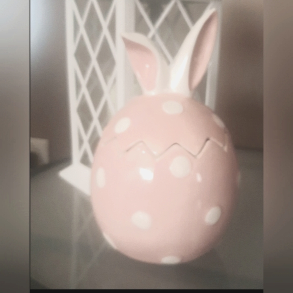 🌷🐇Pink Bunny Egg Candle/Jar🐇🌷(Comes Empty)